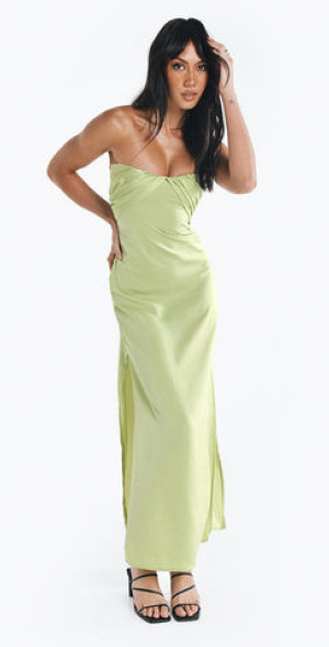 slim fit dress slacks Alishia Satin Sequin Corset Mini Dress Green main image 0