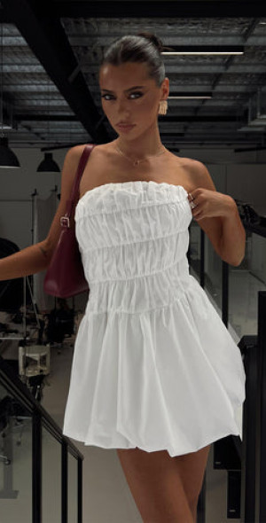 pink prom dresses puffy Pink Prom Dresses V-Neck Puffy Sleeves A-Line Evening Gown f