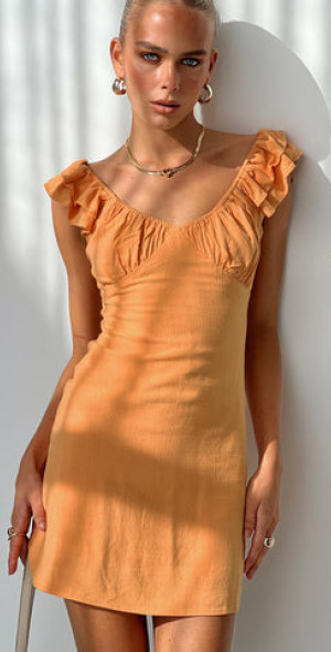 open lace back dress Steward Mini Dress Orange main image 0