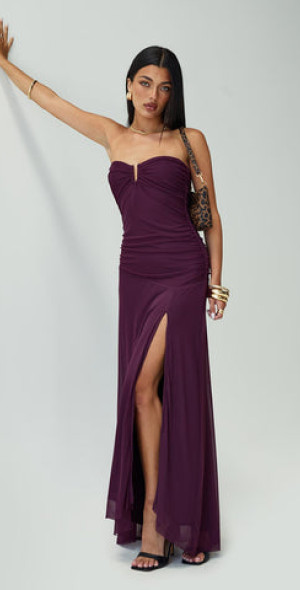 fitted lace wedding dress Jadira Scarf Maxi Dress | Purple | Womens