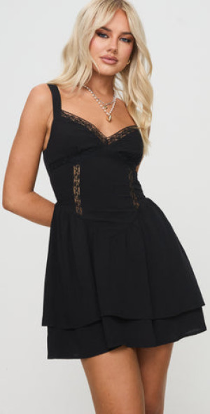 knee length dresses for ladies Anse Mini Dress | Black | Womens