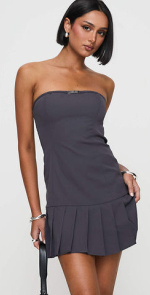 princess polly grey dress Horizons Mini Dress Grey main image 0