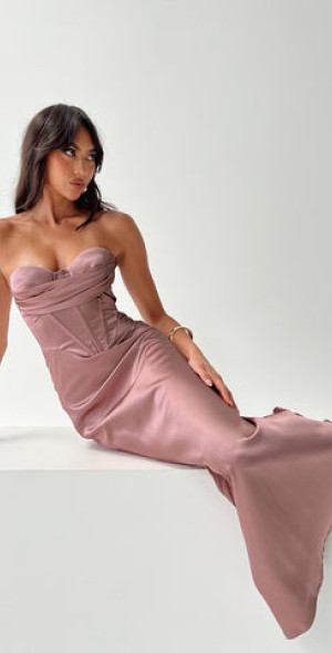 Princess Polly - Yannick Strapless Maxi Dress Mocha