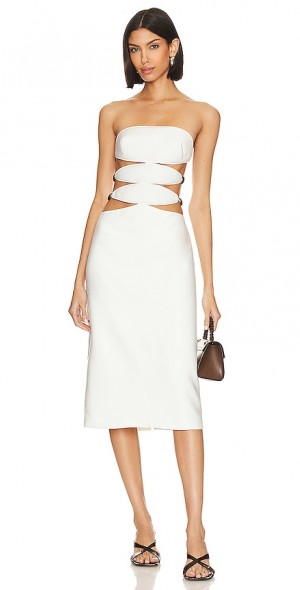 ADRIANA DEGREAS - Vintage Orchid Cut Out Midi Dress