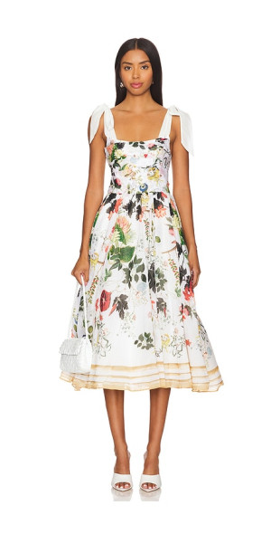 alice and olivia haven pleated dress Alice and Olivia Haven Flared Midi Dress