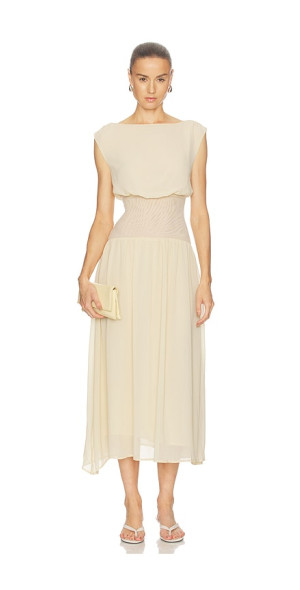 ivana midi dress NICHOLAS Women's Ivana Linen Dress - Red