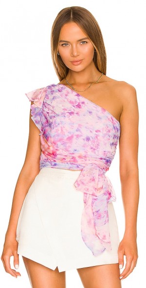Amanda Uprichard Middleton Top in Angela Burnout
