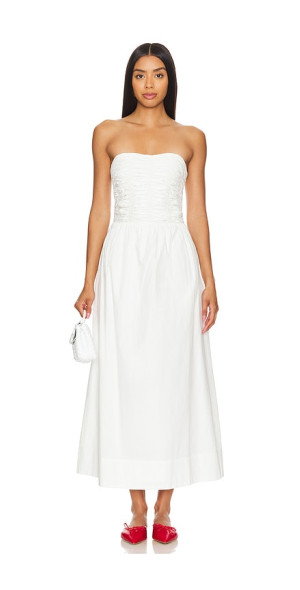 knee length dresses for ladies Faithfull | Women's Taylor Midi Dress White main image 1