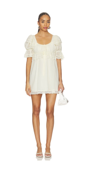 For Love & Lemons Juniper Puff Sleeve Mini Dress