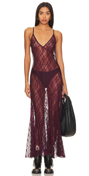 chinese dress ladies Intimately Free People Beige Lace Slip Maxi Dress (XS) – The Thrifty Hippy main image 1