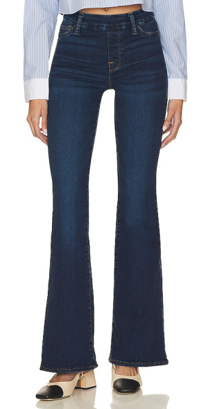 Good American Power Stretch Pull On Flare Jeans