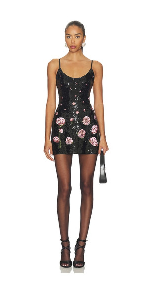 guizio beaded mini dress Color:Indian