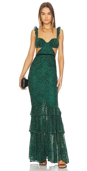 majorelle green dress NicoBlu Majorelle Silk Dress in Pastel Rococo Print 2 main image 0