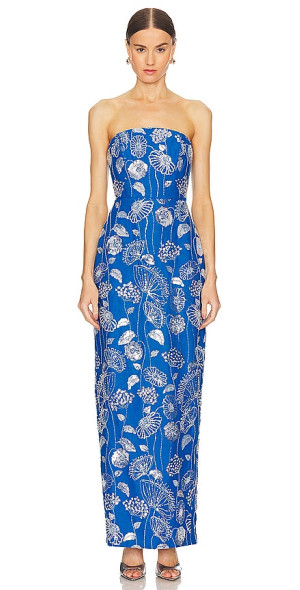 MILLY - Orion Sequin Embellished Linen Dress