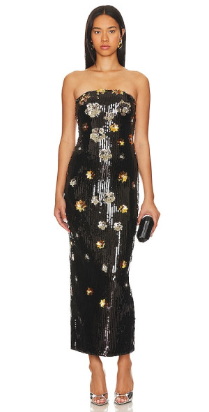 hutch sequin dress Hutch | Rosabella Dress Emerald Blue