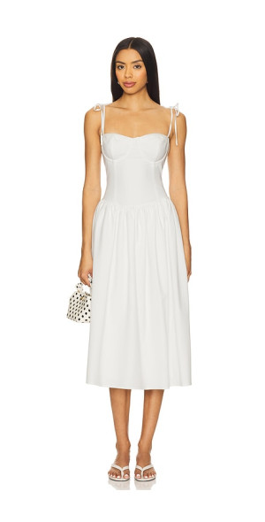 white christmas dresses Lydia Corset Midi Dress (Burgundy) Small