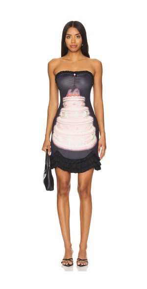 Nodress - Birthday Cake Print Stretchy Dress