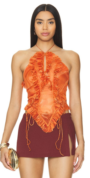 Nodressキャミソール Nodress - Ruffled Chiffon Camisole