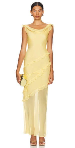 saloni gold dress SALONI Jena Dress