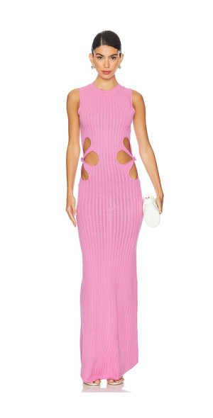 striped long knit dress 525 America Raya Polo Sweaterdress main image 1