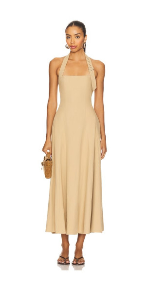 necklace with halter dress Super Sparkle -Black Halter Neck Backless Dress