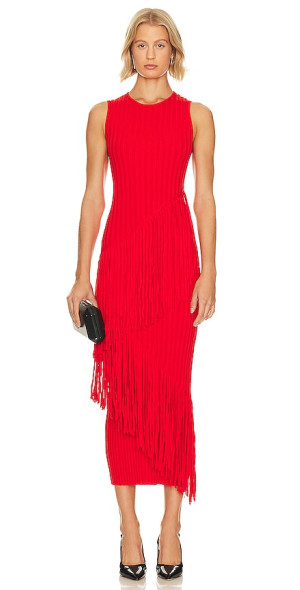 simon miller red fringe dress Simon Miller Wallis Knit Fringe Dress by Simon Miller