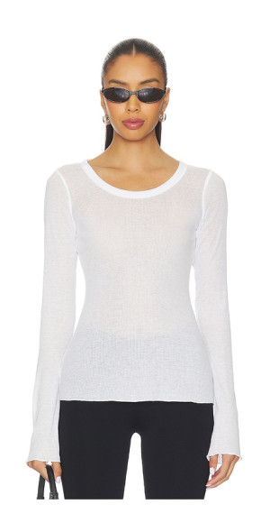 Skims Sheer Cotton Long Sleeve Top