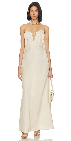 chinese dress ladies Evandale Tailored Maxi Dress in Swan Song – Acler