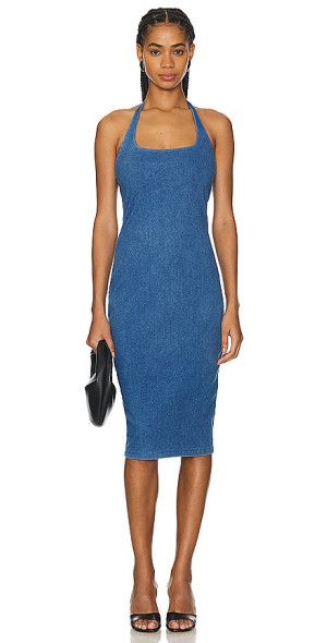 knee length dresses for ladies Women's Double String Midi Dress main image 1