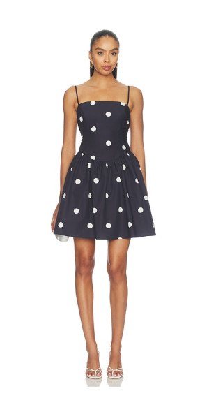 Susana Monaco Polka Dot Tie Back Dress