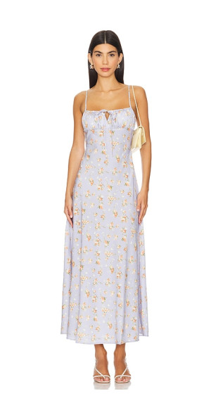 weworewhat knit midi dress Ruched Strap Midi Dress