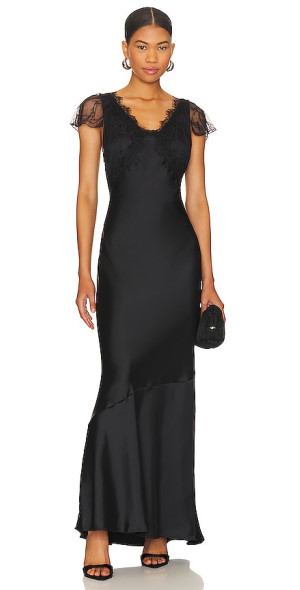 knee length dresses for ladies Mesh Scoop Maxi Slip Dress – WeWoreWhat main image 1
