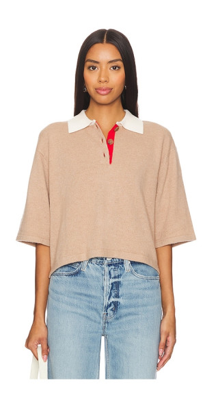 White Warren White Warren Cashmere Cropped Polo