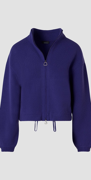 Akris - Women's Cashmere Stand-Collar Zip-Front Cardigan