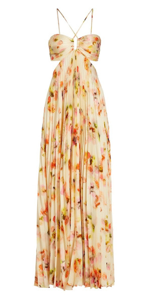 A.L.C. - Women's Moira Pleated Floral Maxi Dress