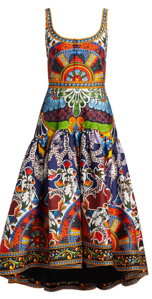 alice and olivia diana midi dress DIANA STRUCTURED MIDI DRESS in LIANA VINTAGE BLUE