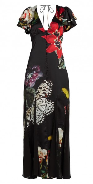 alice and olivia butterfly maxi dress Alice and Olivia Pre-owned Rosaria Butterfly Print Maxi Dress Petite T   Designs by Alice Lowe