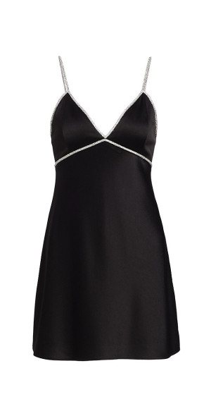 alice and olivia black slip dress self-portrait - Black Sequin Knit Mini Dress