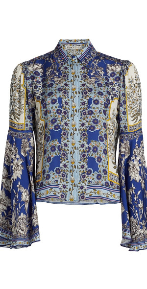 Alice + Olivia - Women's Willa Floral Bell-Sleeve Blouse