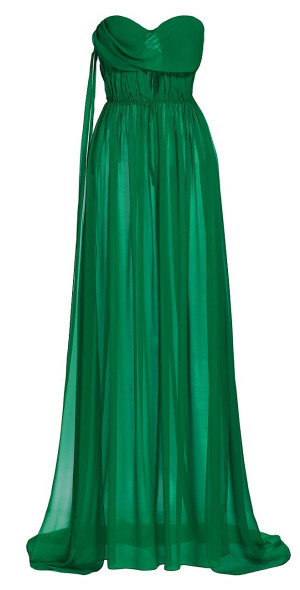 Alitte - Women's Strapless Silk Chiffon Dress