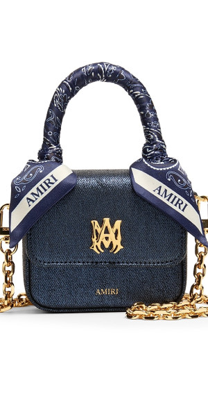 【小王自由】★AMIRI(アミリ)★アメリカ製★XSサイズ Amiri - Women's Denim Nano MA Top Handle Bag