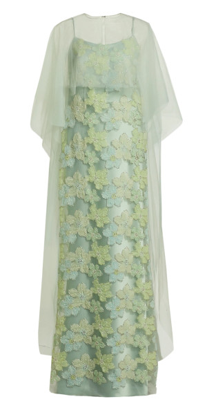 floral blue dress midi Navy Blue Embroidered Richelieu Midi Dress
