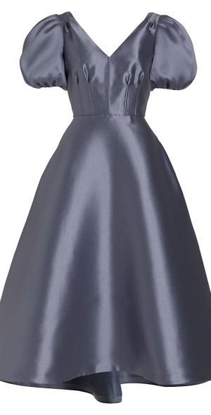 knee length dresses for ladies Canyon Linen Midi Dress Black / S main image 0