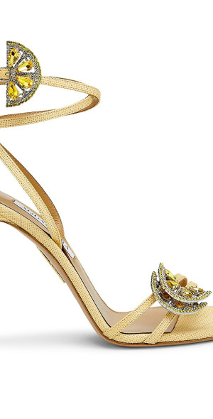 Aquazzura Women's Gin Tonic Crystal-Embellished Sandals