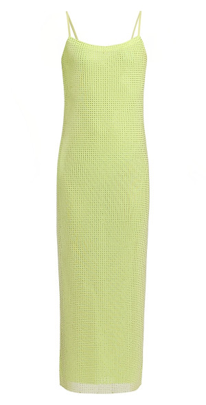 Area - Women's Embellished Mesh Scoopneck Maxi Dress