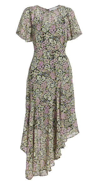 astr asymmetrical dress Levina Asymmetric Floral Ruffle Maxi Dress main image 0