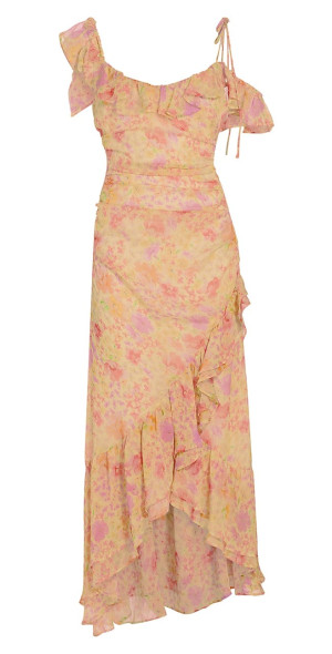 ASTR The Label - Women's Luvita Floral Ruffled Midi-Dress