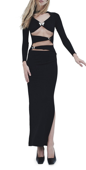 butterfly cut out dress AREA