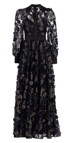 badgley mischka floral lace dress Badgley Mischka Mended Lace Hem Cocktail Dress main image 1