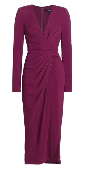 open lace back dress One-Shoulder Draped Bodice Trumpet Gown by Badgley Mischka main image 1